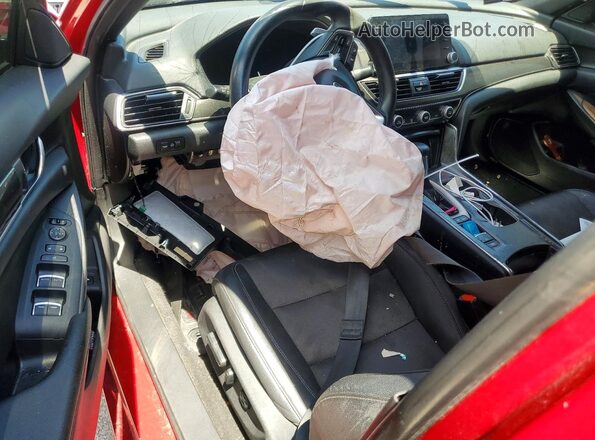 1HGCV1F38KA159028 2019 HONDA ACCORD Красный Вид панели приборов