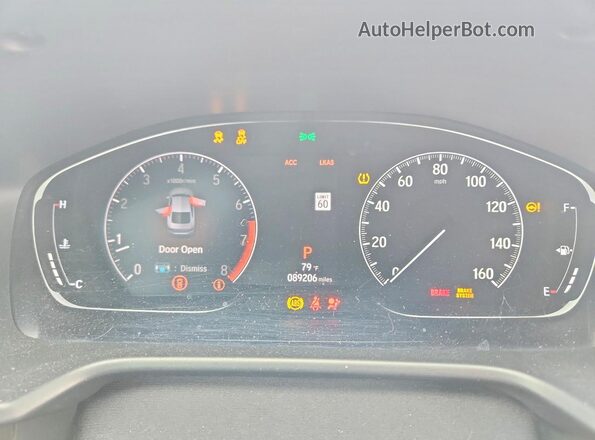 1HGCV1F38LA033883 2020 HONDA ACCORD White Widok zestawu wskaźników