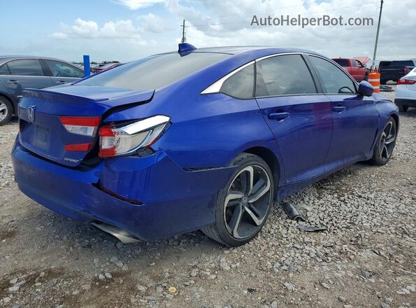 1HGCV1F38LA094442 2020 HONDA ACCORD Blue Հետևի աջ