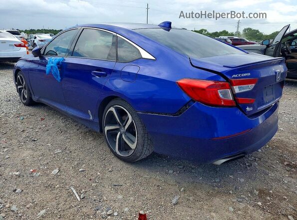 1HGCV1F38LA094442 2020 HONDA ACCORD Blue Հետևի ձախ