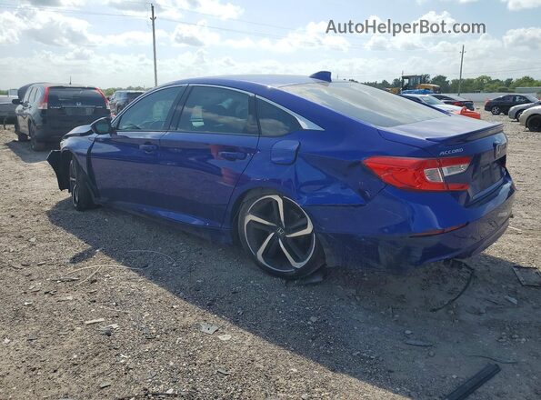 1HGCV1F38LA109876 2020 HONDA ACCORD Blue Задня ліва чверть