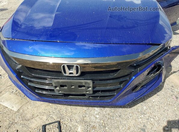 1HGCV1F38LA109876 2020 HONDA ACCORD Blue Вид задньої частини салону