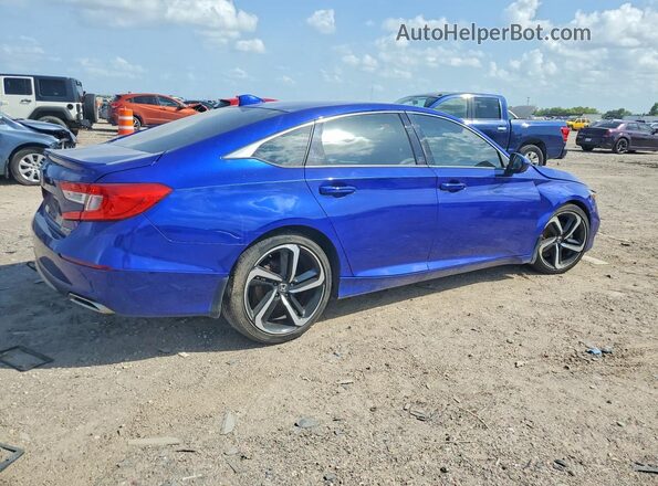 1HGCV1F38LA109876 2020 HONDA ACCORD Blue Задня права чверть