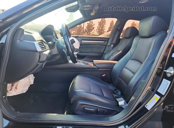 1HGCV1F38LA155885 2020 HONDA ACCORD Black Вид салону спереду