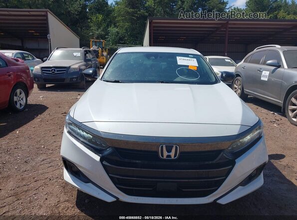 1HGCV1F38MA074354 2021 HONDA ACCORD White ხელსაწყოთა პანელის ხედი