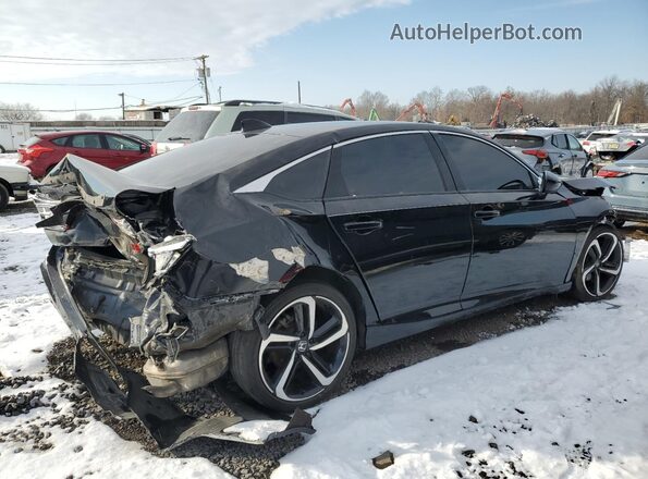 1HGCV1F38MA092711 2021 HONDA ACCORD Black Trasero derecho