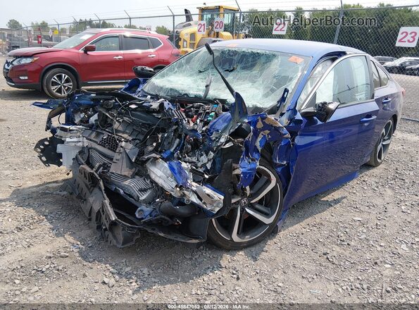 1HGCV1F38MA098394 2021 HONDA ACCORD Blue Przód lewy