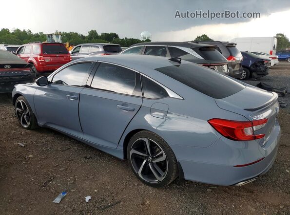 1HGCV1F38MA110317 2021 HONDA ACCORD Gray Задня ліва чверть