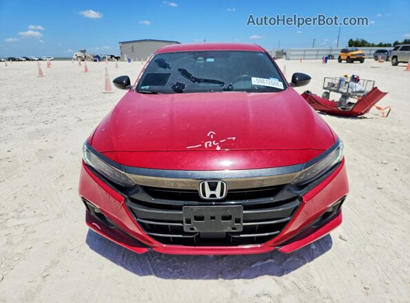 1HGCV1F38NA058284 2022 HONDA ACCORD Красный Вид спереди