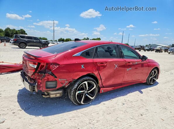 1HGCV1F38NA058284 2022 HONDA ACCORD Красный Задняя правая четверть