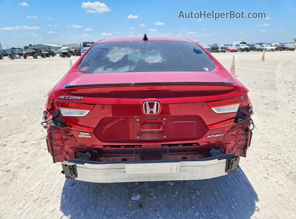 1HGCV1F38NA058284 2022 HONDA ACCORD Красный Вид сзади