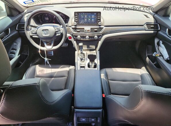 1HGCV1F38NA058284 2022 HONDA ACCORD Красный Вид панели приборов