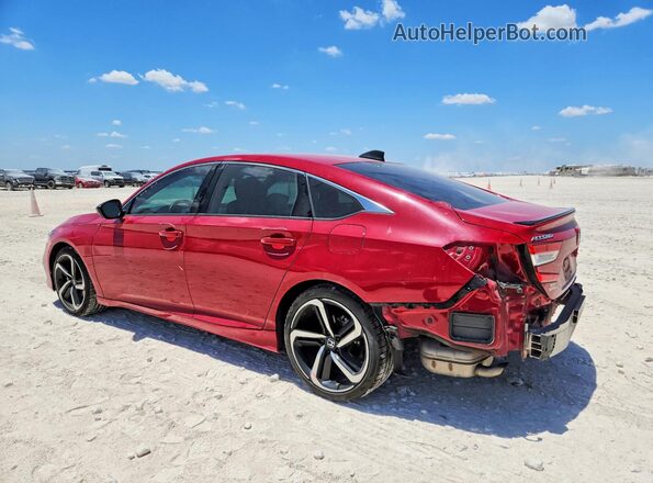 1HGCV1F38NA058284 2022 HONDA ACCORD Красный Задняя левая четверть