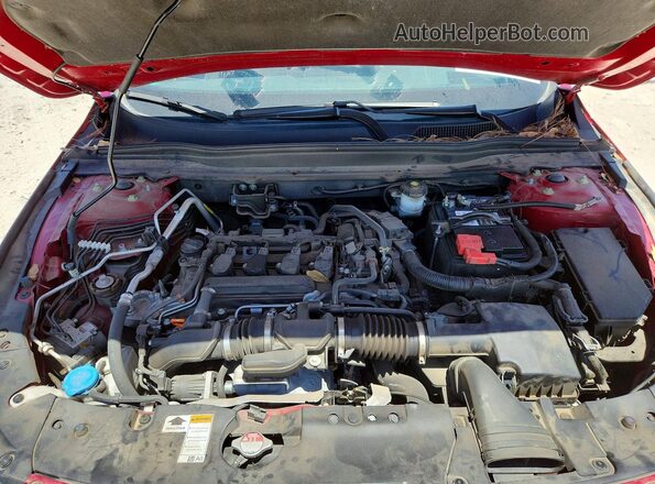 1HGCV1F38NA058284 2022 HONDA ACCORD Красный Вид задней части салона