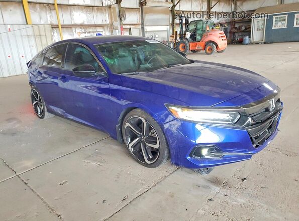 1HGCV1F38NA064246 2022 HONDA ACCORD Blue წინა მარჯვენა