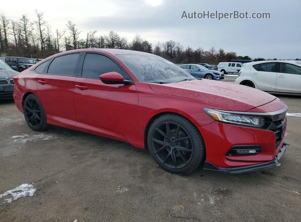 1HGCV1F39JA054500 2018 HONDA ACCORD Red Vista de los asientos traseros