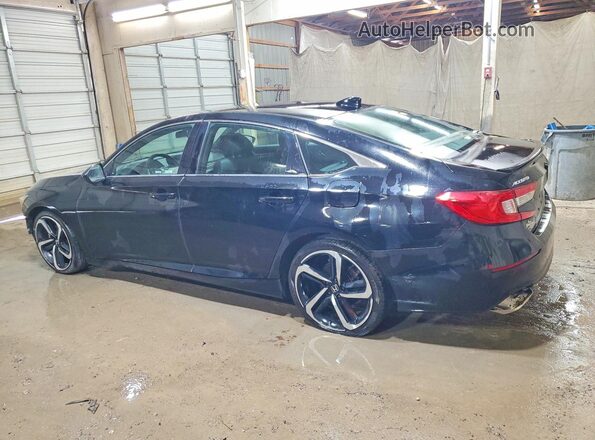 1HGCV1F39JA133410 2018 HONDA ACCORD Black Tył lewy