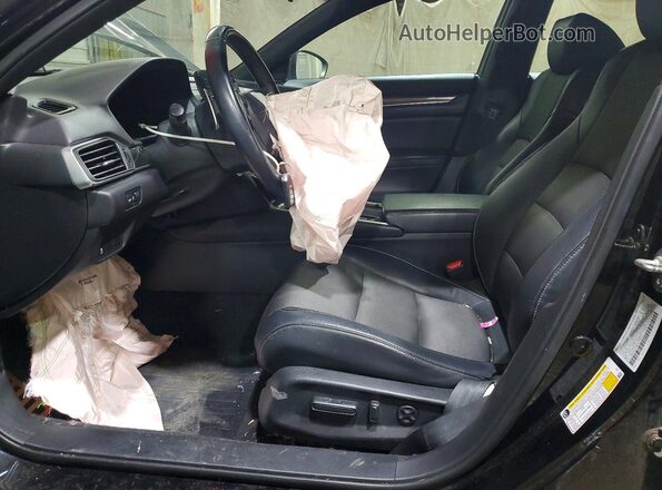1HGCV1F39JA133410 2018 HONDA ACCORD Black Widok wnętrza z przodu
