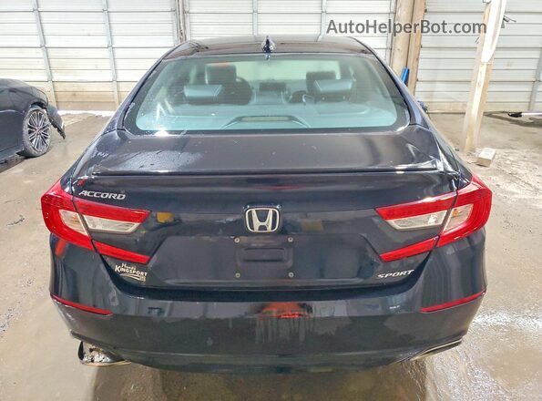 1HGCV1F39JA133410 2018 HONDA ACCORD Black Widok z tyłu