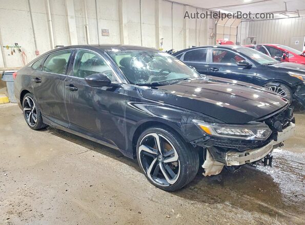 1HGCV1F39JA133410 2018 HONDA ACCORD Black Przód prawy