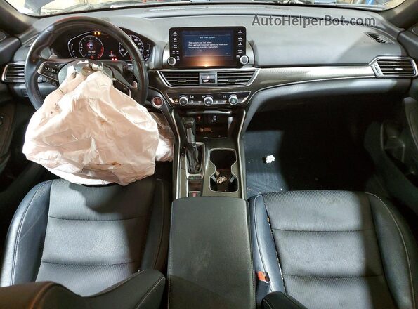 1HGCV1F39JA133410 2018 HONDA ACCORD Black Widok deski rozdzielczej