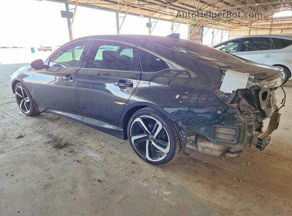 1HGCV1F39JA180159 2018 HONDA ACCORD Black Rear left