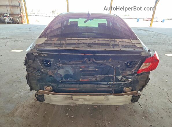 1HGCV1F39JA180159 2018 HONDA ACCORD Black Rear view