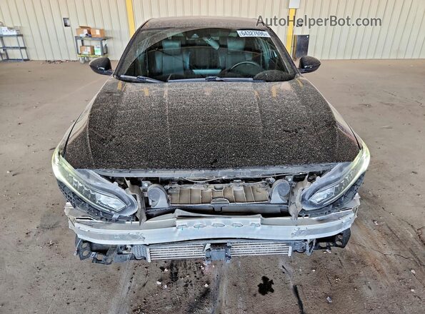 1HGCV1F39JA180159 2018 HONDA ACCORD Black Front view