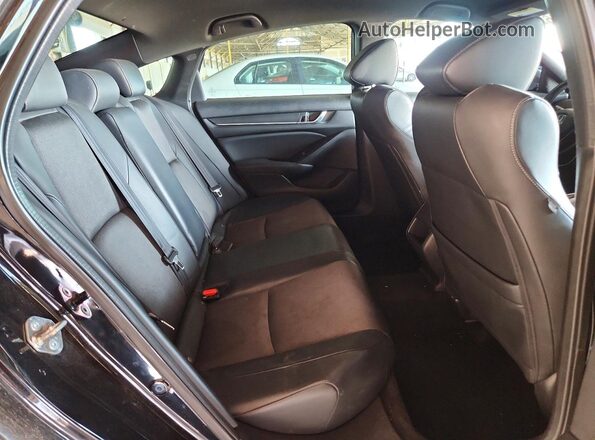 1HGCV1F39JA180159 2018 HONDA ACCORD Black Rear seats view