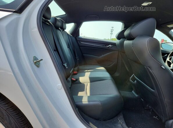 1HGCV1F39JA205691 2018 HONDA ACCORD White უკანა სავარძლების ხედი