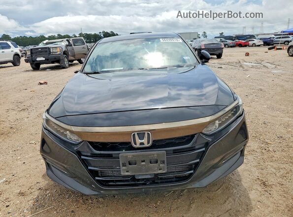 1HGCV1F39JA232535 2018 HONDA ACCORD Черный Вид спереди