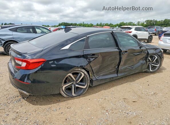 1HGCV1F39JA232535 2018 HONDA ACCORD Черный Задняя правая четверть