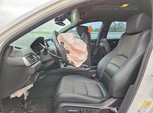 1HGCV1F39KA014449 2019 HONDA ACCORD White Вид салону спереду