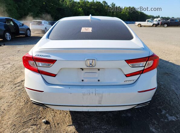1HGCV1F39KA014449 2019 HONDA ACCORD White Вид ззаду