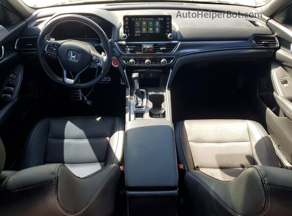 1HGCV1F39KA053560 2019 HONDA ACCORD White Widok deski rozdzielczej