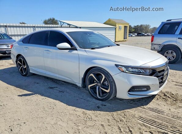 1HGCV1F39KA053560 2019 HONDA ACCORD White Przód prawy