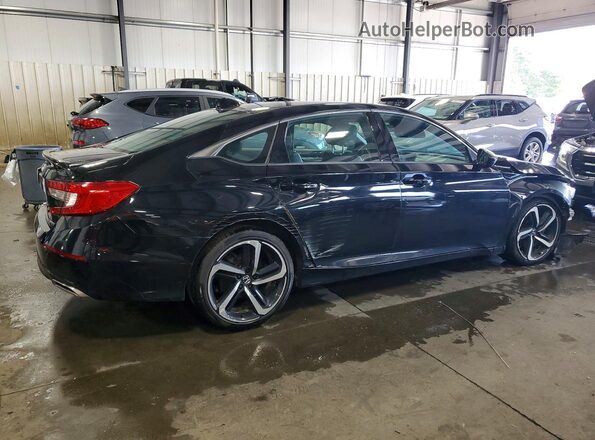 1HGCV1F39KA056541 2019 HONDA ACCORD Черный Задняя правая четверть