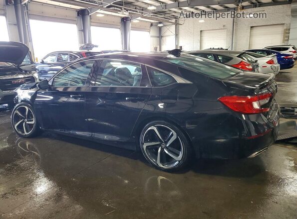 1HGCV1F39KA056541 2019 HONDA ACCORD Черный Задняя левая четверть