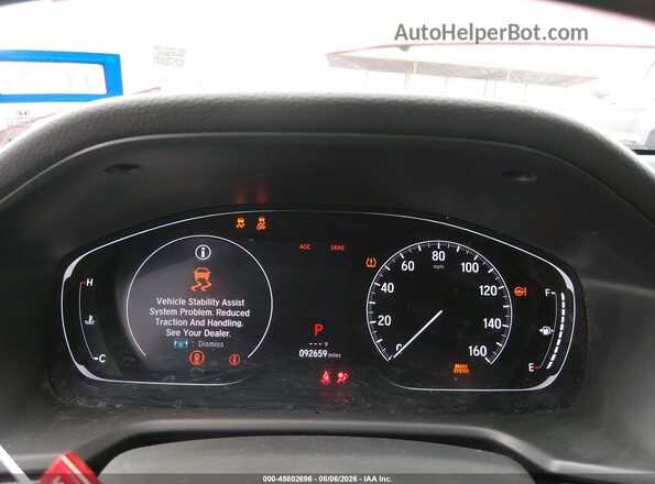 1HGCV1F39KA165372 2019 HONDA ACCORD Red Vista de los asientos traseros