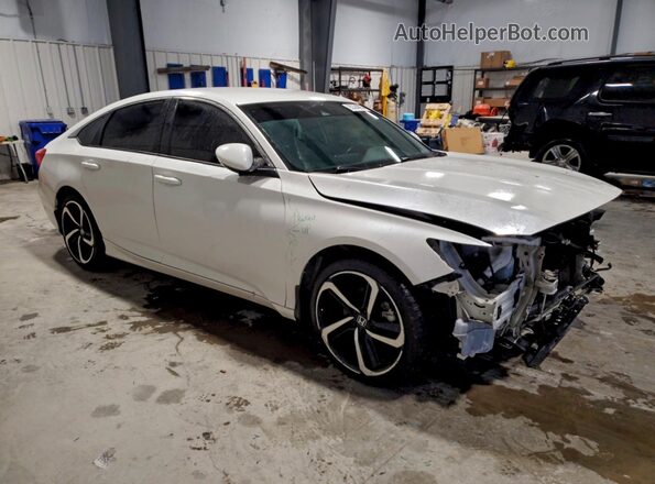 1HGCV1F39KA172791 2019 HONDA ACCORD Белый Передняя правая четверть
