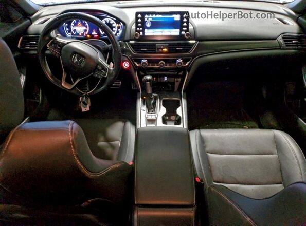 1HGCV1F39KA172791 2019 HONDA ACCORD Белый Вид панели приборов