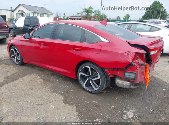 1HGCV1F39LA101589 2020 HONDA ACCORD Red Trasero izquierdo
