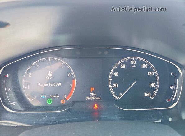 1HGCV1F39LA120949 2020 HONDA ACCORD Red ხელსაწყოთა პანელის ხედი