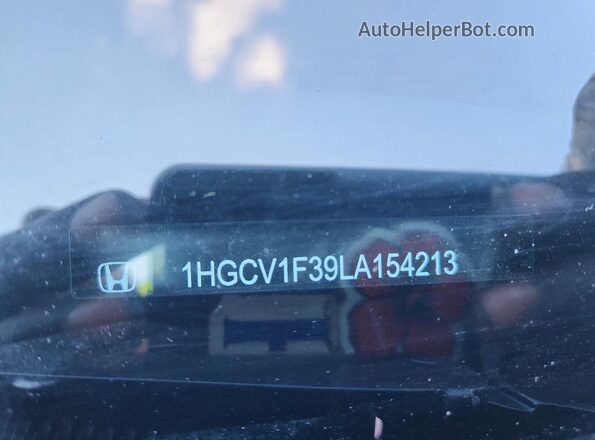1HGCV1F39LA154213 2020 HONDA ACCORD Charcoal Շարժիչի բաժամունքի տեսք