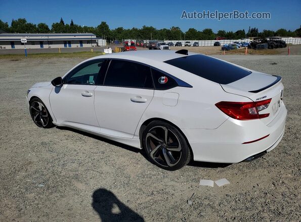 1HGCV1F39MA009223 2021 HONDA ACCORD White Rear left