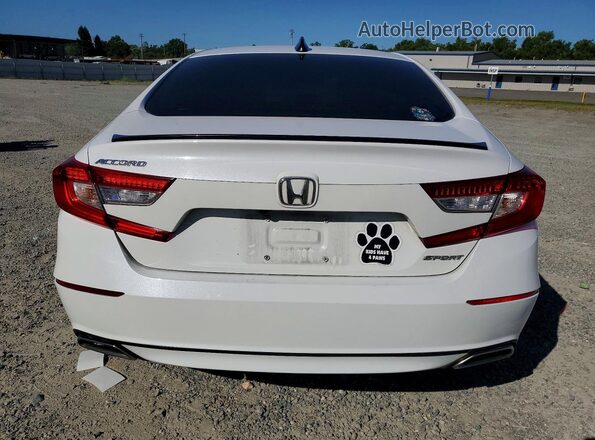 1HGCV1F39MA009223 2021 HONDA ACCORD White Rear view