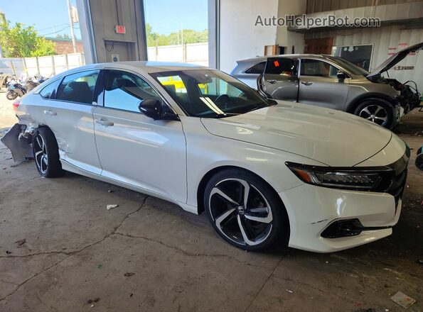 1HGCV1F39MA052945 2021 HONDA ACCORD White Delantero derecho