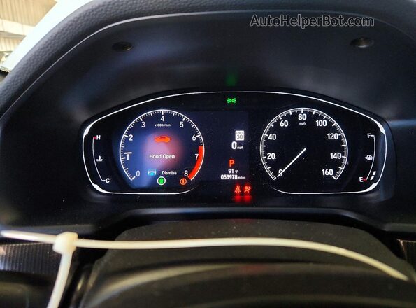 1HGCV1F39MA052945 2021 HONDA ACCORD White Vista del cuadro de instrumentos