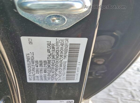 1HGCV1F39MA097402 2021 HONDA ACCORD Black Widok komory silnika