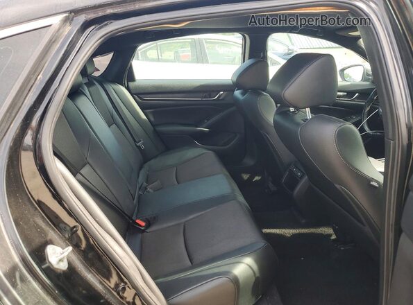 1HGCV1F39MA097402 2021 HONDA ACCORD Black Widok tylnych siedzeń